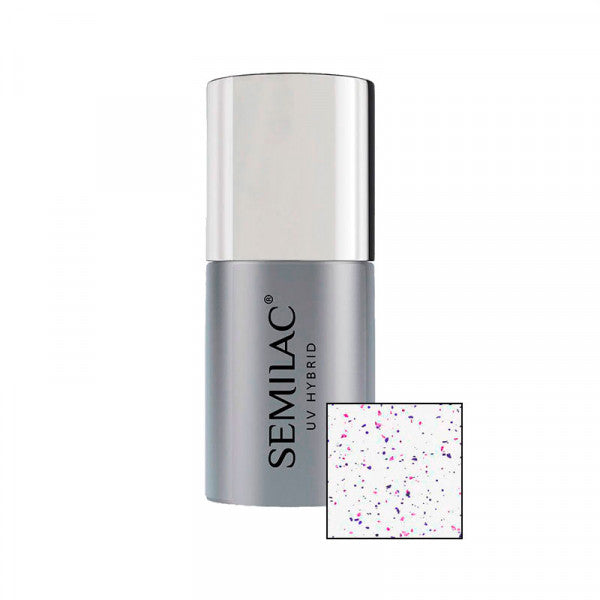 Top Coat Blinking - Semilac : Blue&amp;Violet - 1