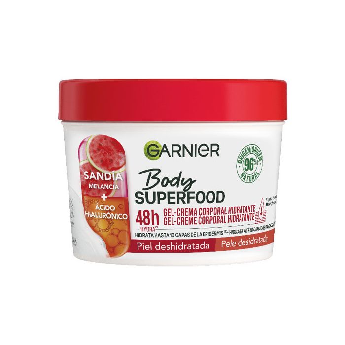 Body Superfood Crema Corporal Hidratante con Sandía y ácido Hialurónico : 380 ml - Garnier - 1