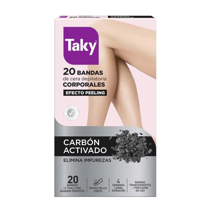 Carbón Activado Bandas Depilatorias Corporales Efecto Peeling - Taky - 1