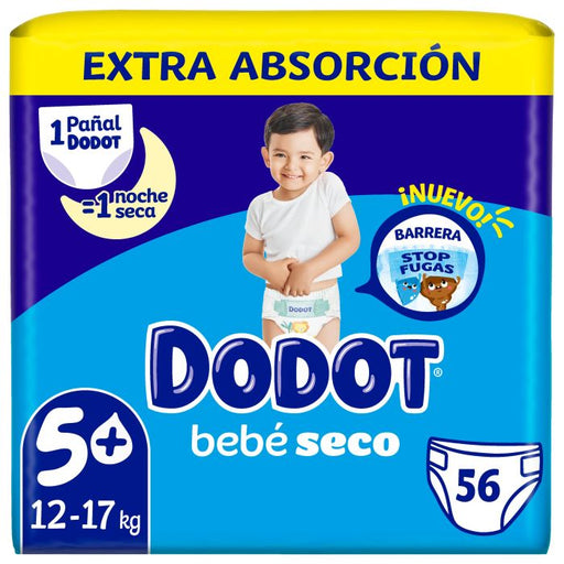 Mainline Extra Bebé Seco Talla 5+: 56 Unidades - Dodot - 1