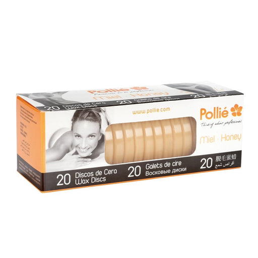Caja 20 Discos Cera Caliente - Miel Piel Sensible - Pollié - 1