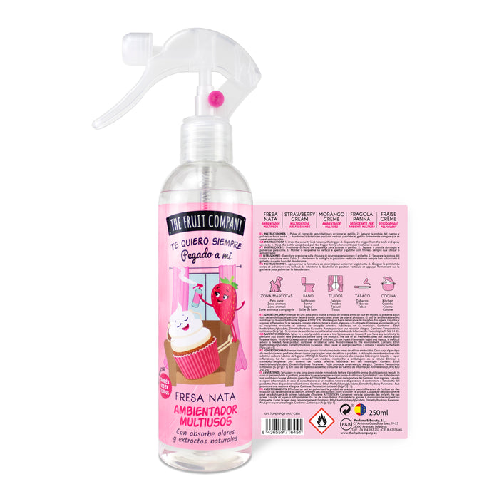 Ambientador Multiusos en Spray - Distintos Aromas - The Fruit Company : Fresa y Nata - 1