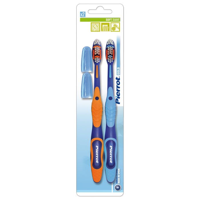 Cepillo de Dientes Gold - Pierrot : Suave x2 - 1