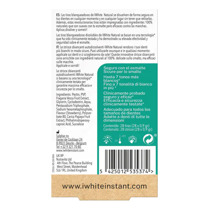 Tiras Blanqueadoras Dentales Natural - Iwhite - 4