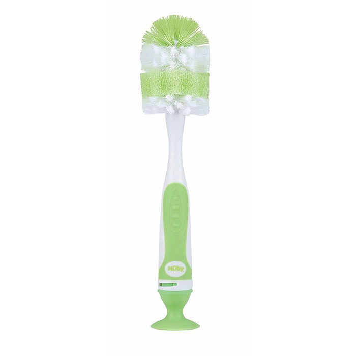 Cepillo para Biberones y Tetinas con Base de Ventosa - Nuby : Verde - 1