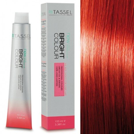 Tinte con Aceite de Argán y Queratina 100 ml - Tassel : 7.44 Rubio medio cobre intenso - 1