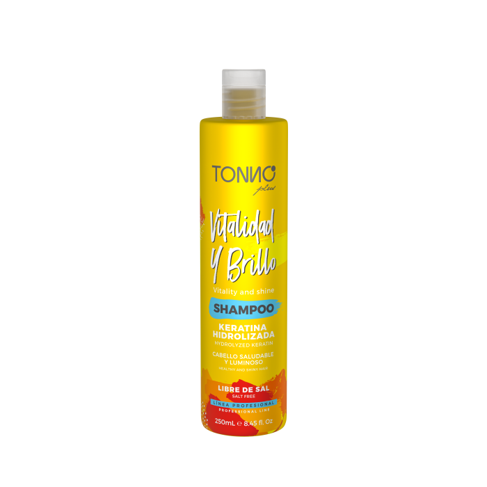 Champú VITALIDAD Y BRILLO con Keratina Hidrolizada 250 ml - Tonno Plus - 1