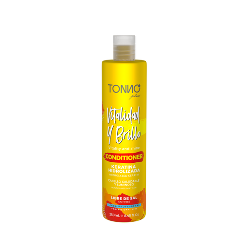Acondicionador VITALIDAD Y BRILLO con Keratina Hidrolizada 250 ml - Tonno Plus - 1