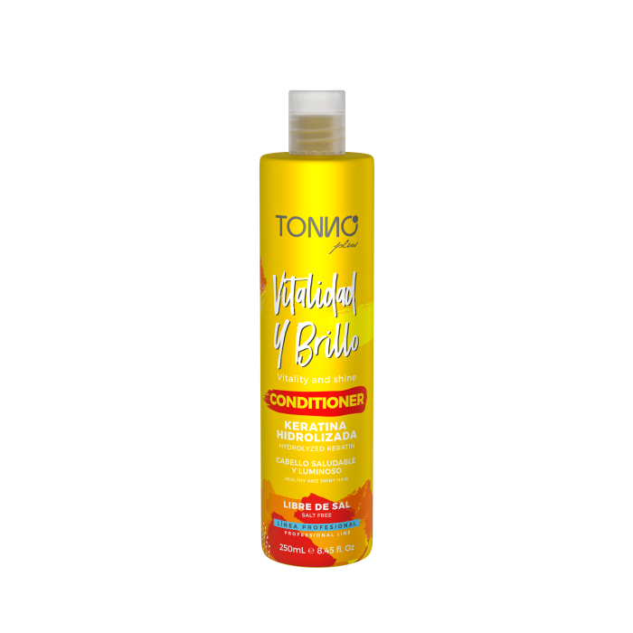 Acondicionador VITALIDAD Y BRILLO con Keratina Hidrolizada 250 ml - Tonno Plus - 1