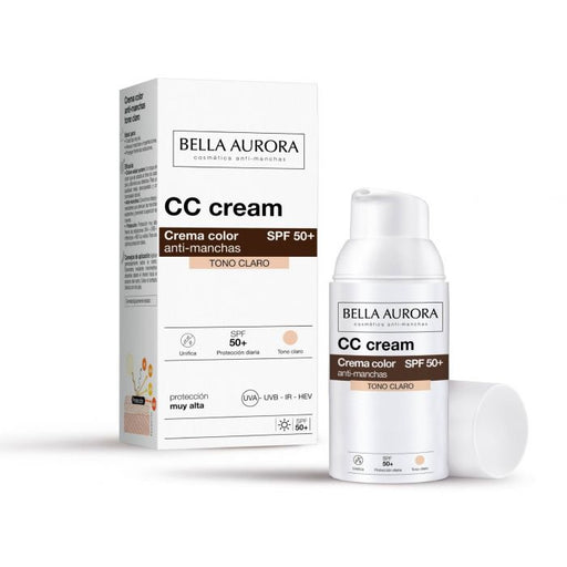 Crema con Color Anti-manchas SPF50+ - Bella Aurora : Tono claro - 1