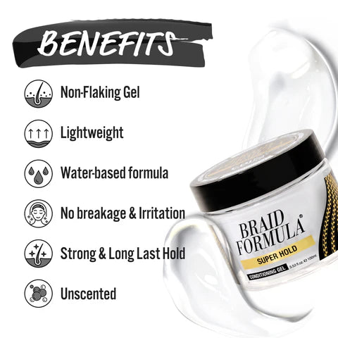  Braid Formula Conditioning Gel - Ebin New York : Super Hold 100ml - 3