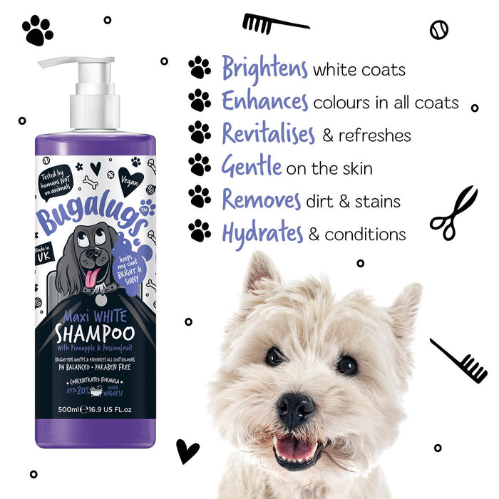 Champú Blanqueador para Perros Maxi White - Bugalugs : 500ml - 4