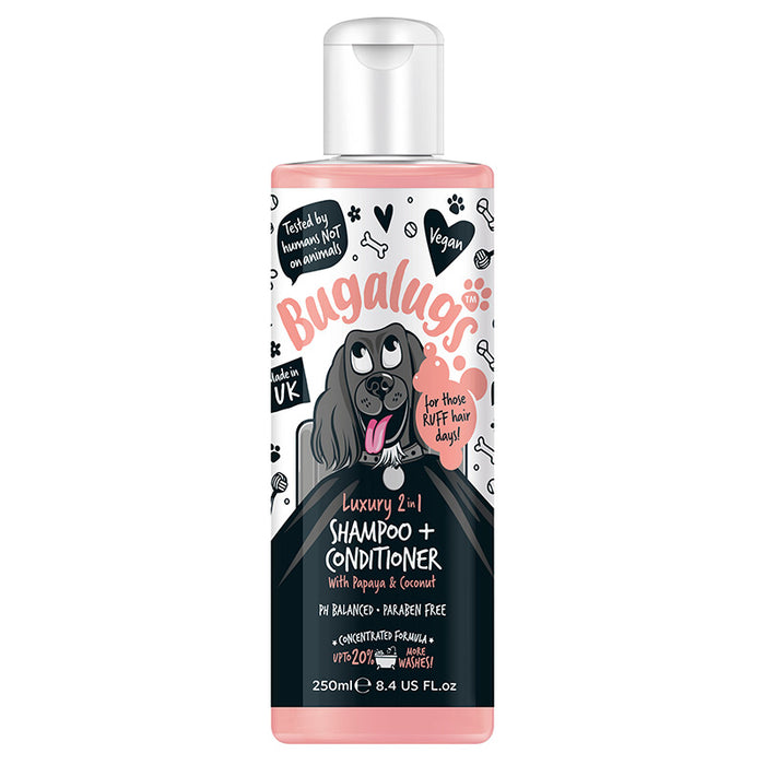 Champú & Acondicionador 2 en 1 Papaya & Coco - Bugalugs : 250 ml - 1