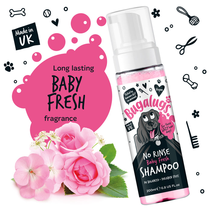 Champú en Espuma Sin Aclarado (No Rinse) para Perros  - Bugalugs : Baby Fresh - 200ml - 2