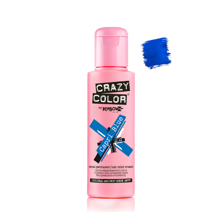 Tinte Semi Permanente sin Amoniaco 100ml - Crazy Color : 44 - Capri Blue - 1