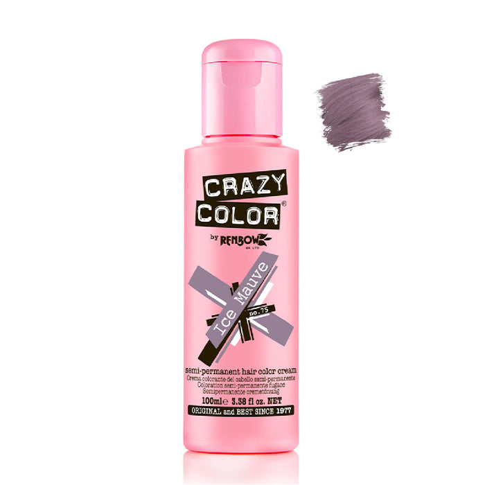 Tinte Semi Permanente sin Amoniaco 100ml - Crazy Color : 75 -  Ice Mauve - 1