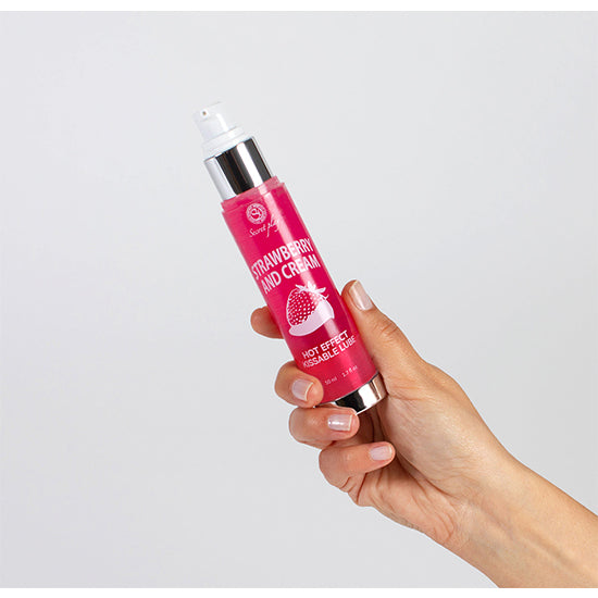 Lubricante 2-1 Efecto Calor Fresa&nata 50ml - Secret Play - 2