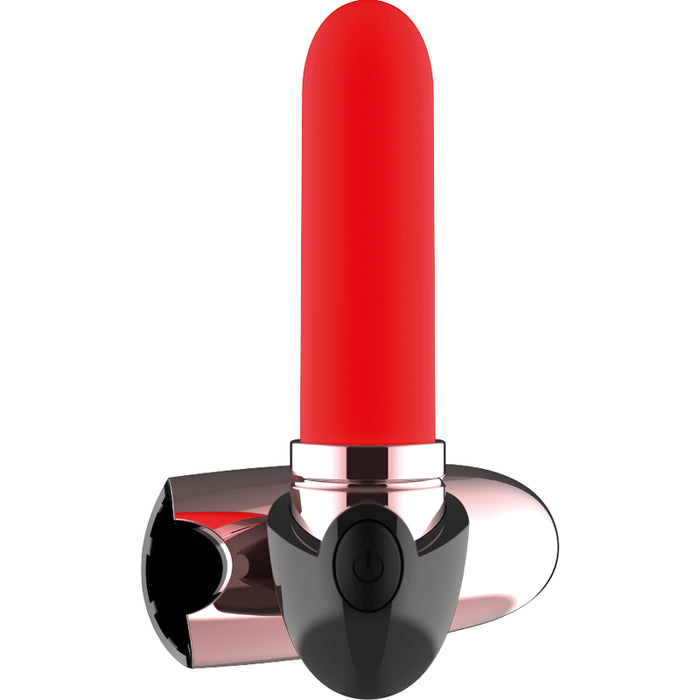 Pintalabios Vibrador Recargable Luxe Negro / Gold - Coquette - 5