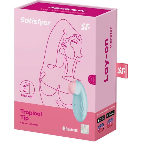 Vibrador Tropical Tip Lay-on - Azul - Satisfyer - 1