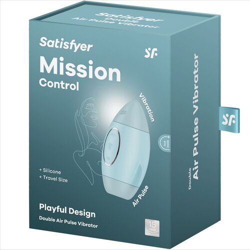 Mission Control Azul Vibrador Pequeño de Doble Impulso - Satisfyer - 1