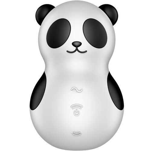 Pocket Panda Estimulador y Vibrador - Blanco y Negro - Satisfyer - 3