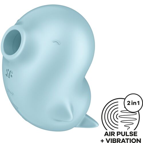 Sassy Seal Estimulador y Vibrador Azul - Satisfyer - 3