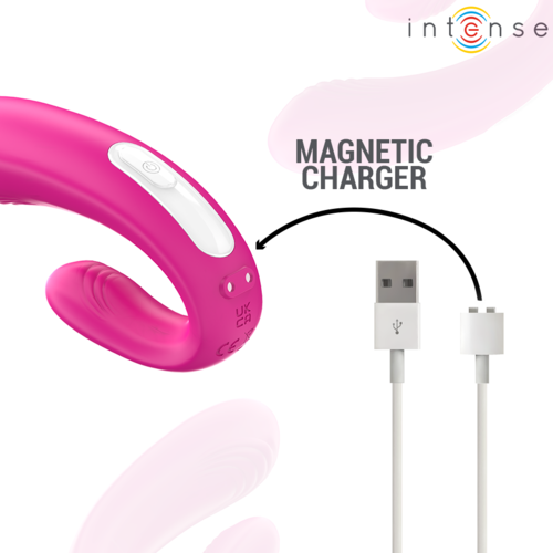 Janet Estimulador & Vibrador Dual en Forma de U con Control Remoto – Rosa - Intense - 2