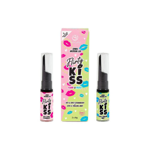 Flirty Kiss Geles con Efectos Sexo Oral Fresa & Menta 2×8 gr - Secret Play - 1