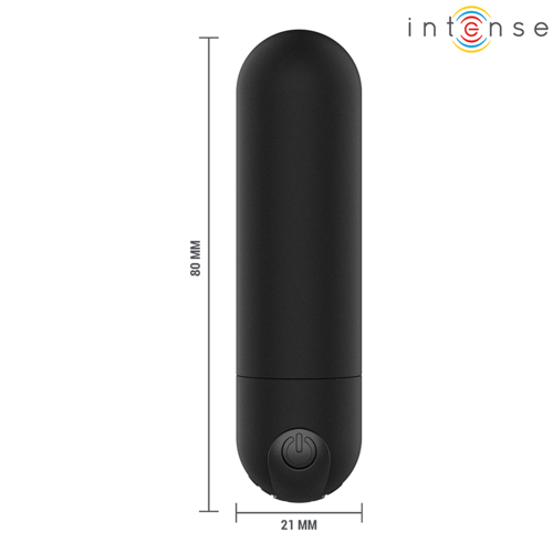 Mini Bala Vibradora Karen 10 Modos Recargable – Negro - Intense - 5