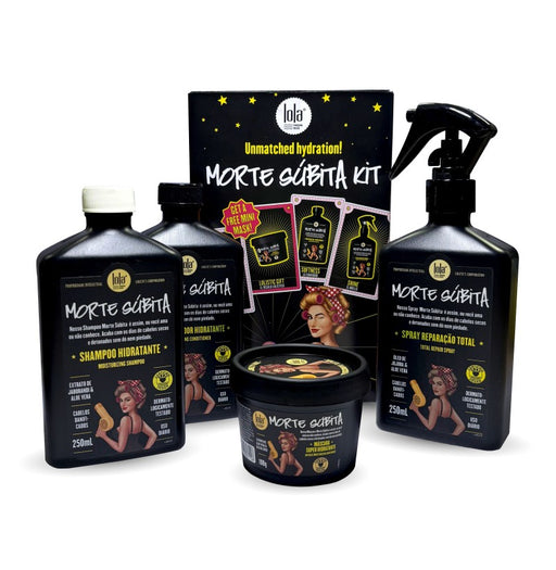 Morte Súbita - Kit Shampoo 250ml + Condicionador 250ml + Spray 250ml + Máscara 100gr - Lola Cosmetics - 1