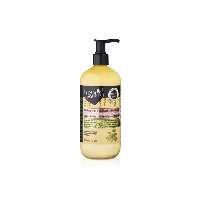 Modelador Bff Pro-cachos Sem Nós 500ml - Real Natura - 1