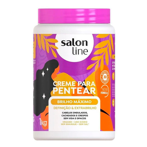 Crema de Peinar SOS Cachos Brillo Intenso - 1kg - Salon Line - 1