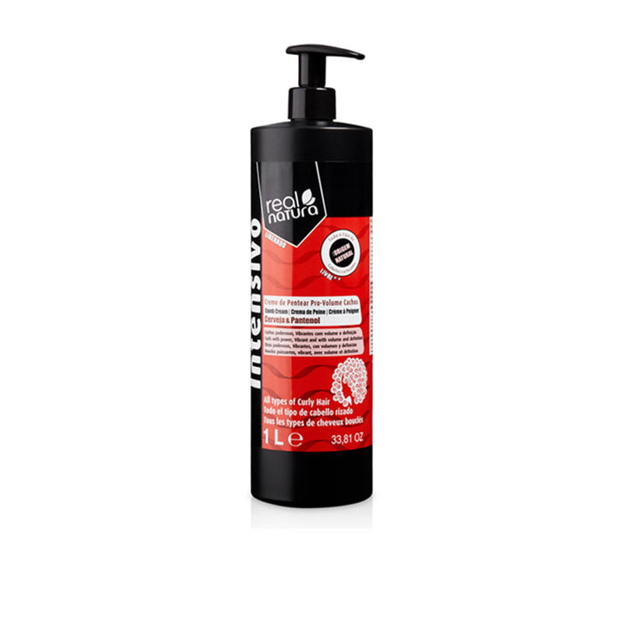 Crema de Peinar para Rizos con Volumen - Creme de Pentear Pro Volume Cachos 1 L - Real Natura - 1
