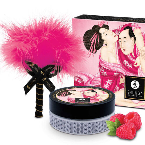  Kit Polvos de Masaje Comestible Sabor Frambuesa - Shunga - 1