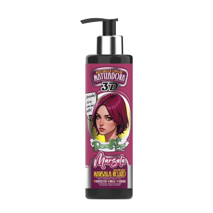 Mascarilla Matizadora de Color – 300 ml – Dona Flora | Tonos Vibrantes y Cuidado Capilar - Dona Flora : Marsala - 1