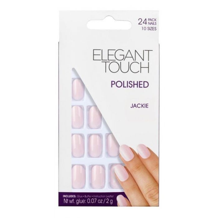 Uñas Adhesivas Polish - Next Stop New York - Elegant Touch : Polish Nails - ovalado -  Jackie (nude pink) - 1