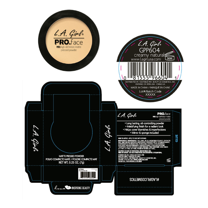Polvos Compactos - Pro Face Mate - L.A. Girl : Creamy Natural - 2