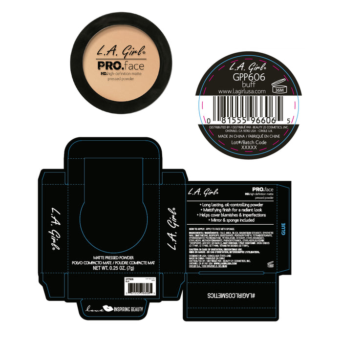 Polvos Compactos - Pro Face Mate - L.A. Girl : Buff - 2