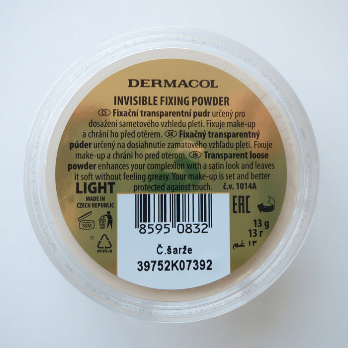Polvo Fijador Invisible - Dermacol : Polvo fijador invisible - light - 2
