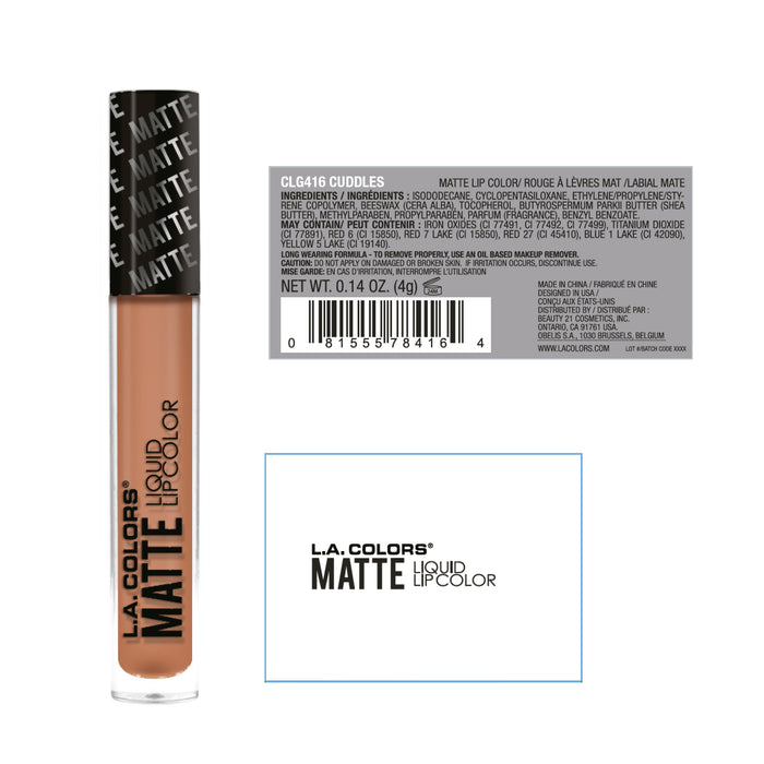 Labial Líquido - Matte Liquid Lip Color - L.A. Colors : Cuddles - 2