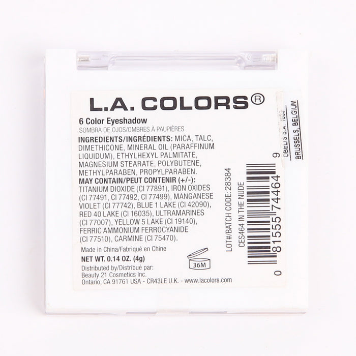 Paleta de Sombras de Ojos 6 Color - L.A. Colors : In the Nude - 2