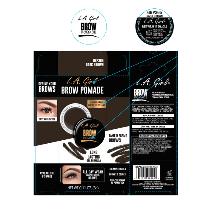 Pomada para Cejas - Brow Pomade - L.A. Girl : Dark Brown - 2