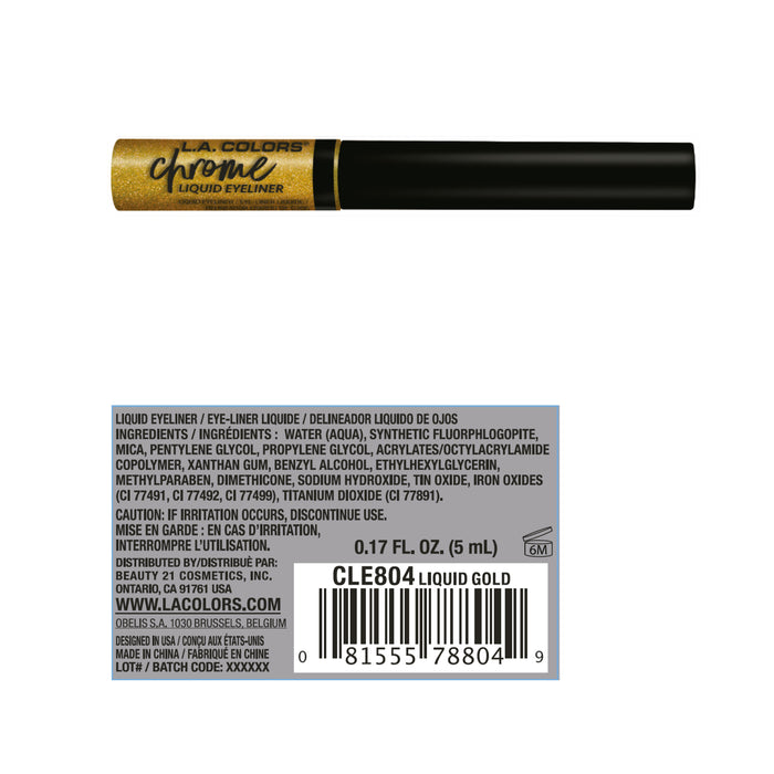 Delineador de Ojos Líquido - L.A. Colors : Liquid Gold - 3