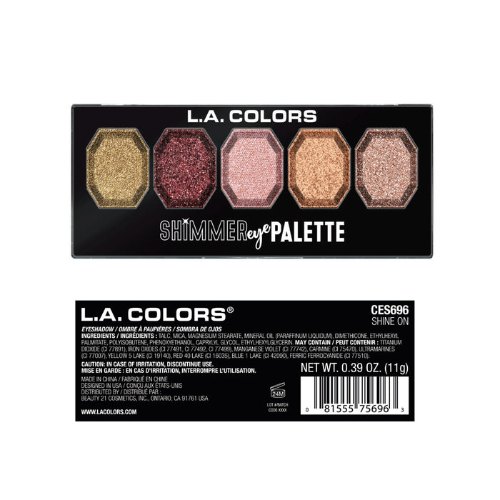 La Colors - Paleta de Sombras Shimmer Eye - L.A. Colors : Shine On - 1