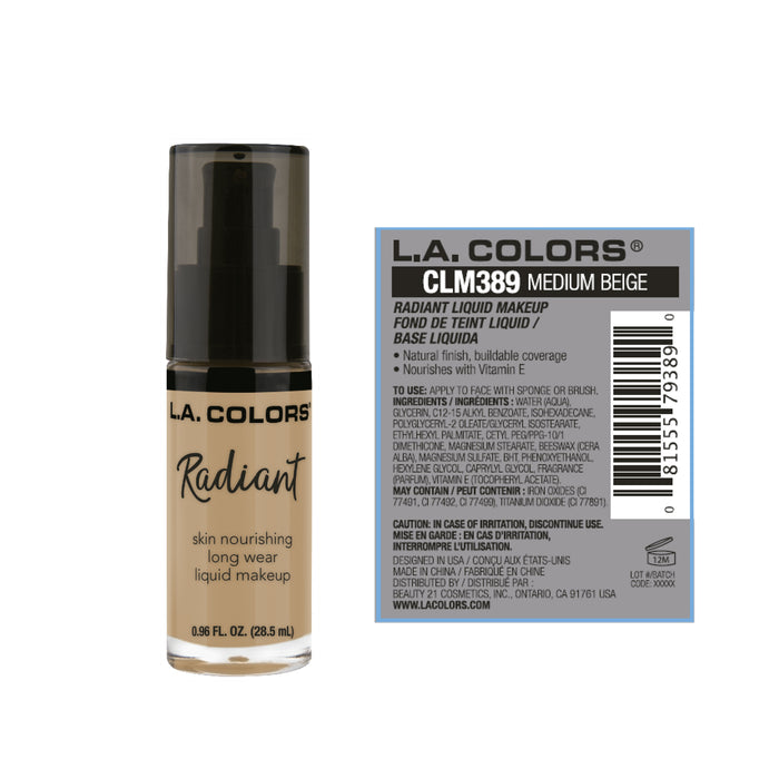Base de Maquillaje Radiant - L.A. Colors : Medium Beige - 2