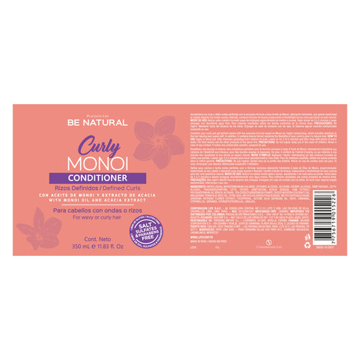 Acondicionador Rizos Definidos Curly Monoi 350ml - Be Natural - 2