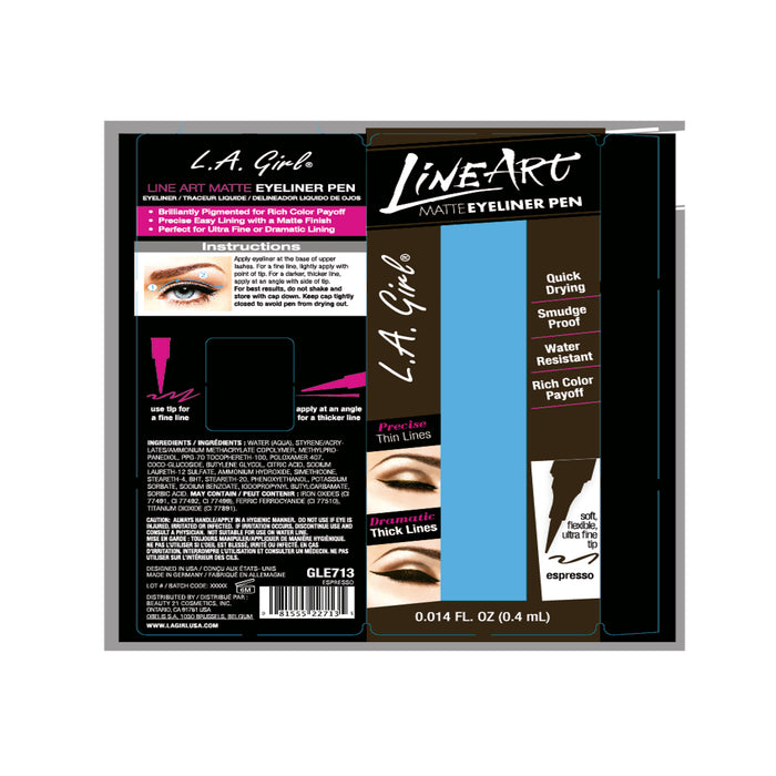 Delineador Art Liner Matte - L.A. Girl : Expresso - 2