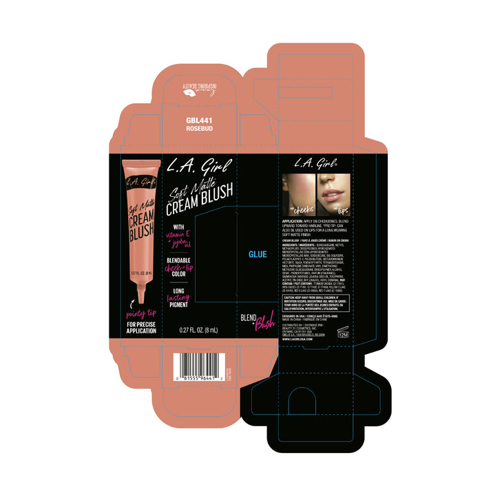 Colorete en Crema Soft Matte - L.A. Girl : Rosebud - 2
