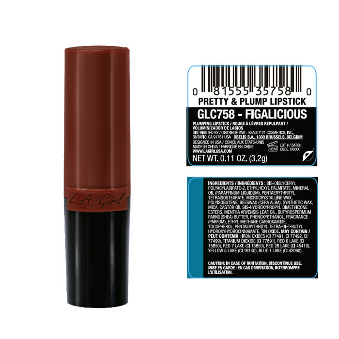 Barra de Labios Pretty & Plump - L.A. Girl : Figalicious - 2