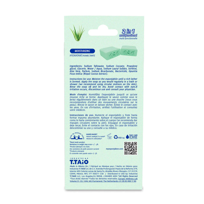 EsponJabón – Esponja + Jabón 2 en 1 – 120 gramos - T.taio : Aloe Vera - 2